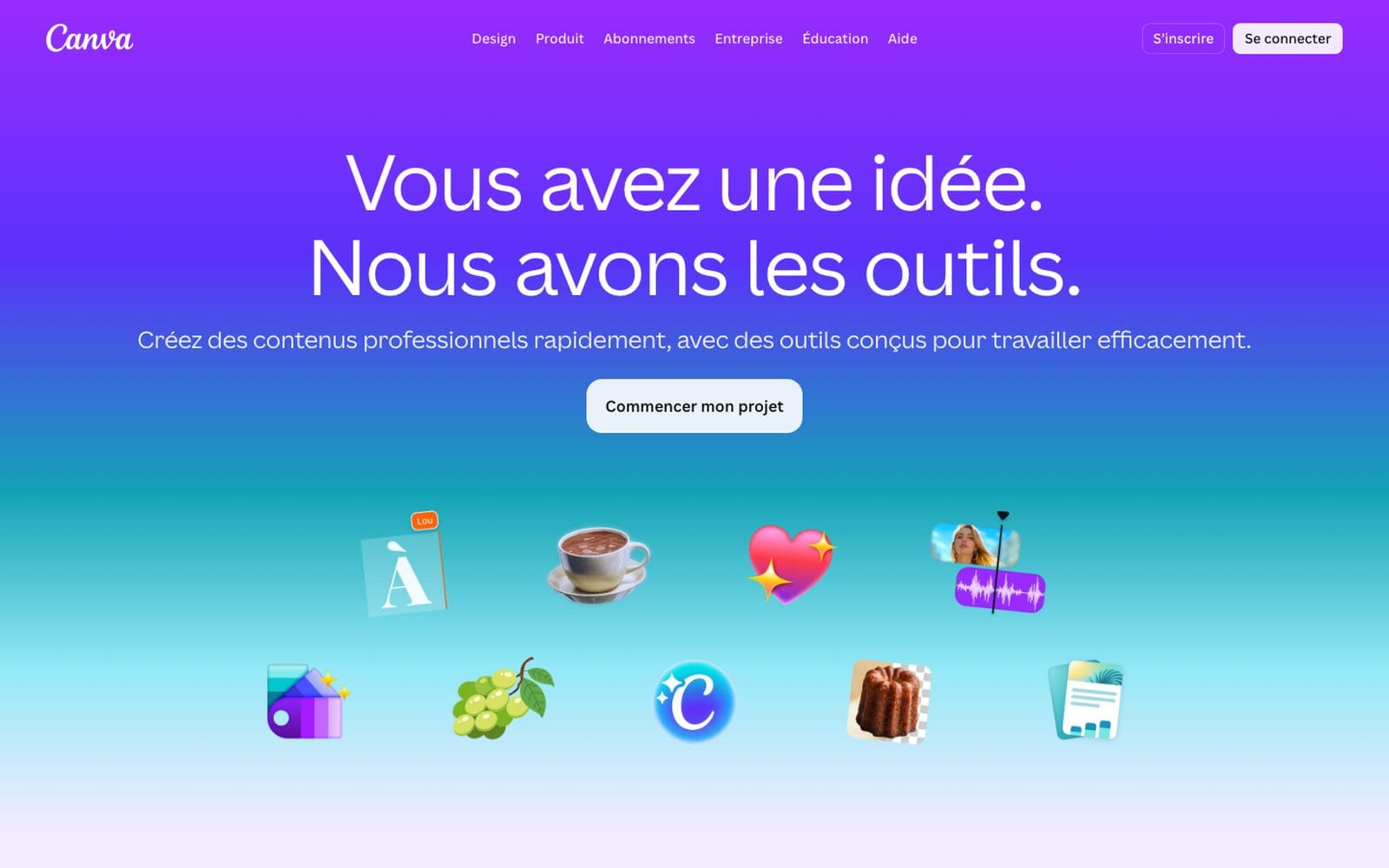 Interface de Canva