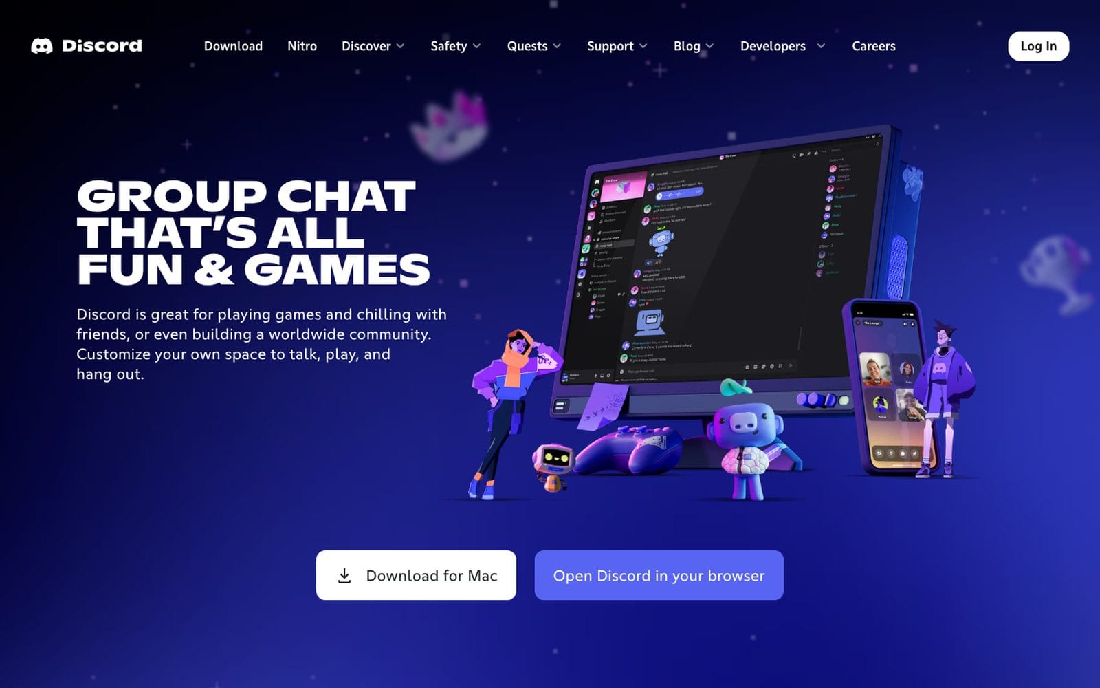 Interface de Discord