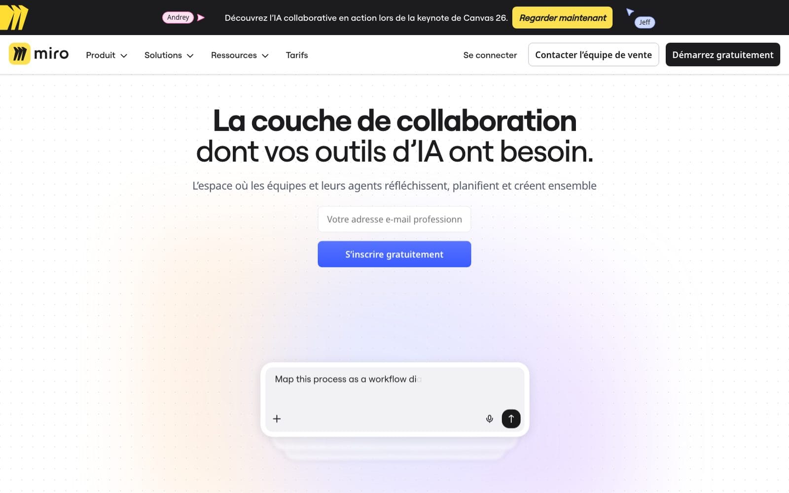 Interface de Miro