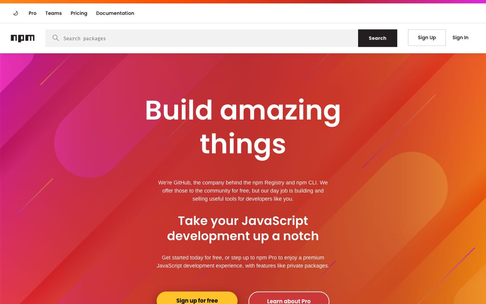 Interface de npm / npx