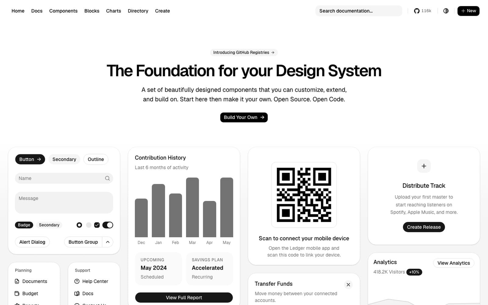 Interface de shadcn/ui