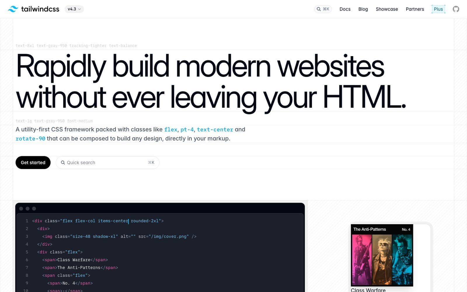 Interface de Tailwind CSS
