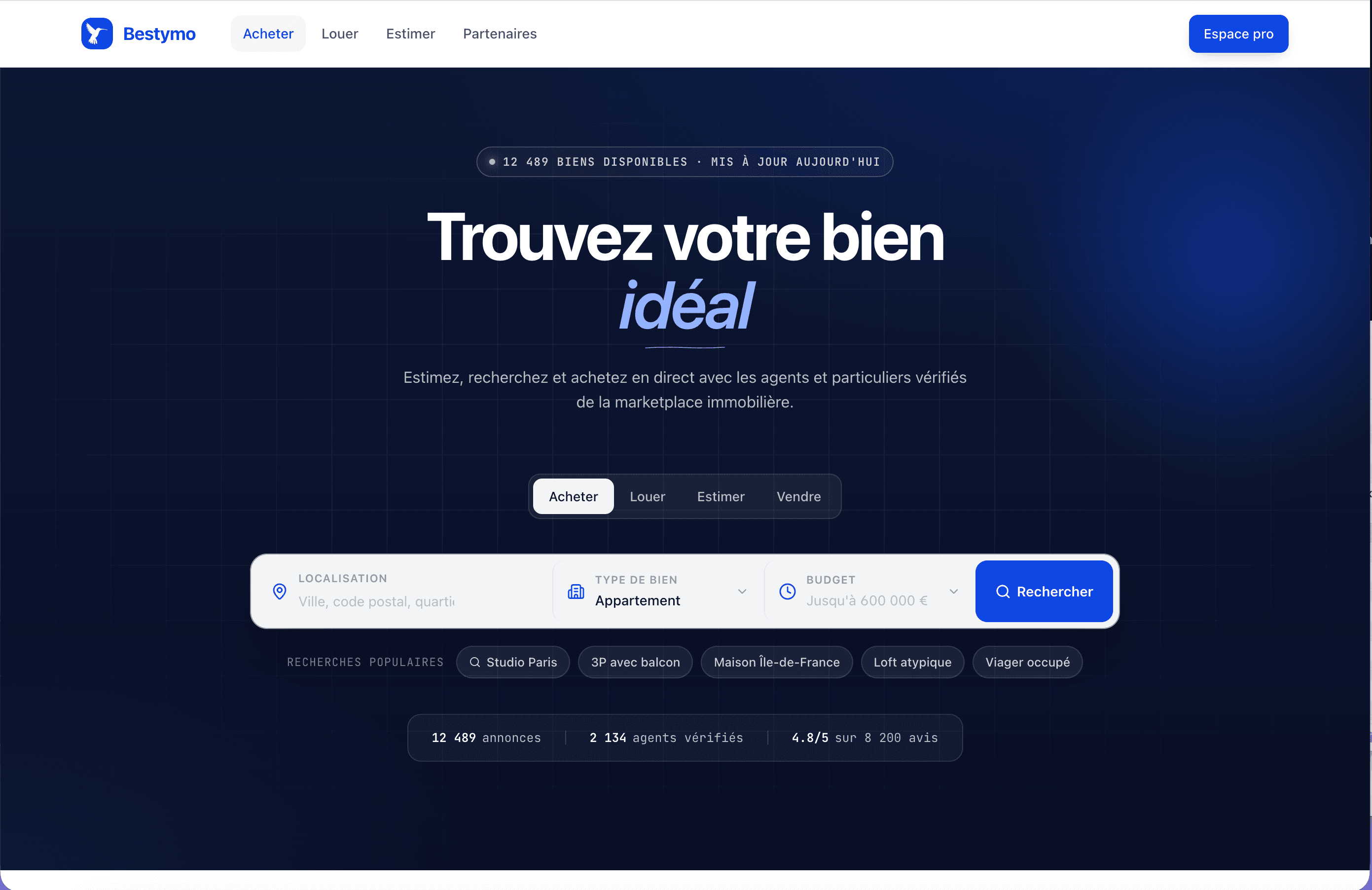 Bestymo, plateforme de recherche immobilière