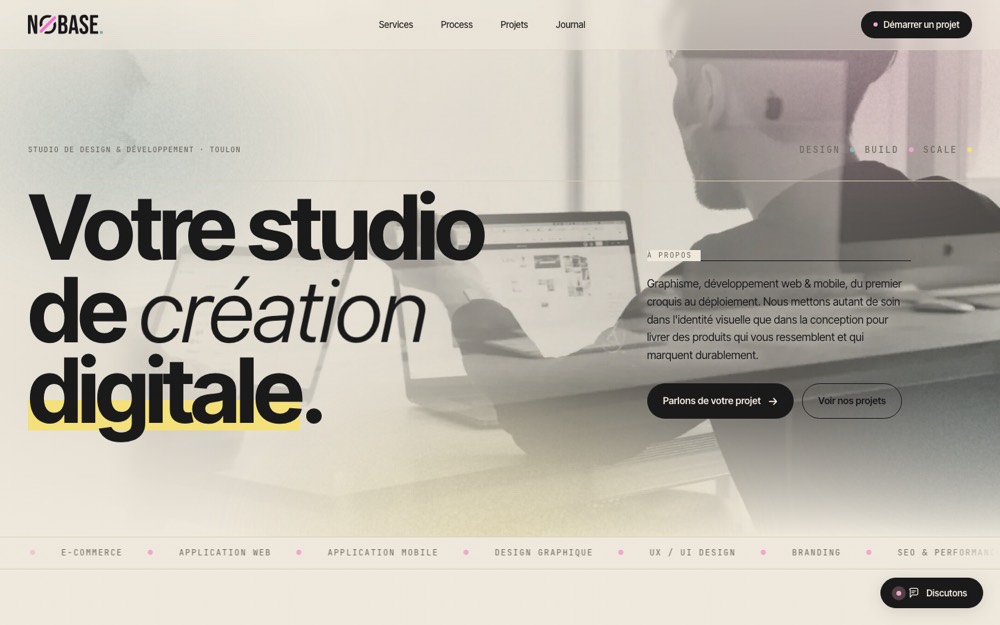 Site créé par Anthony, écran 1