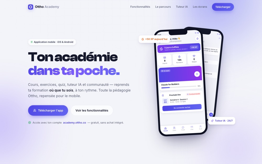 Site créé par Thibault, écran 1