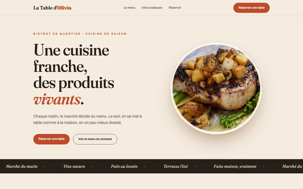 Site construit par Olivia