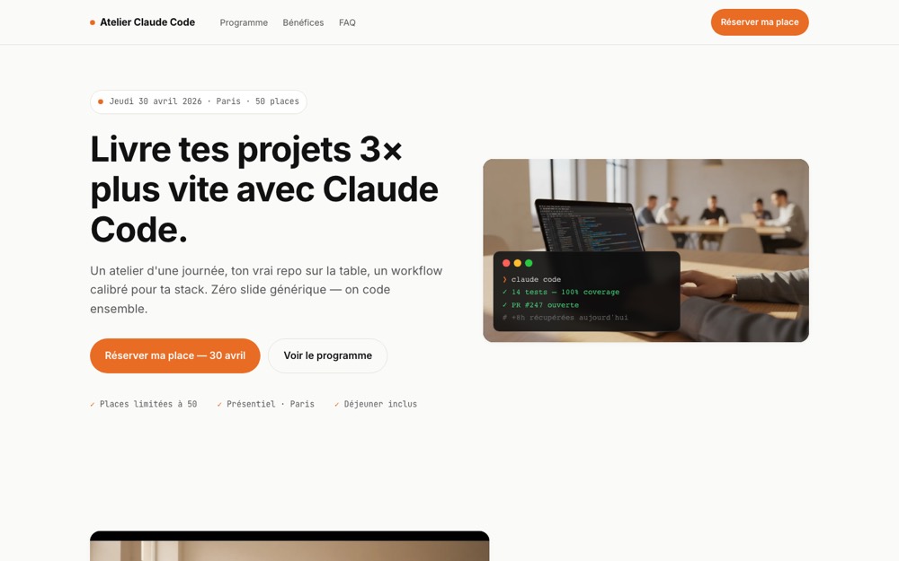 Site créé par Thibault, écran 1